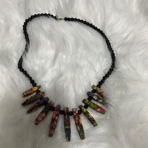 Bohemian tapestry necklace